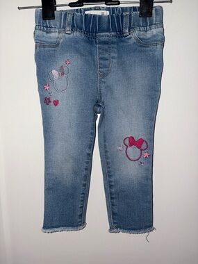 NWOT Baby Gap Disney Minnie high stretch jegging jeans 2 years
